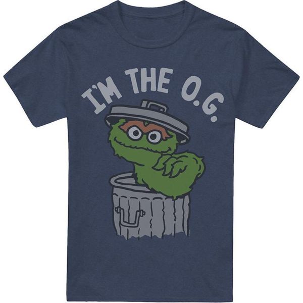 Sesame Street - Maglietta "I'm The Og"" Per Uomo/Donna Unisex, Screziata TV27977 (M) (Navy)"-image