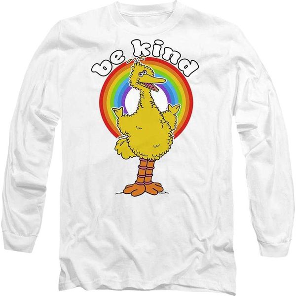 Sesame Street - T-Shirt "Be Kind"" Per Uomo/Donna Unisex, Manica Lunga TV29039 (Xxl) (Bianco)"-image