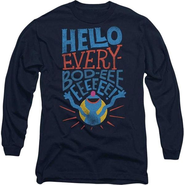 Sesame Street - Maglietta "Hello Everybody"" Per Uomo/Donna Unisex, Manica Lunga TV29054 (M) (Navy)"-image