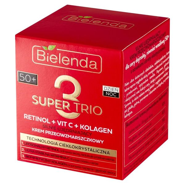Bielenda Super Trio Retinolo Vitamina C Collagene Rassodante Crema Antirughe 50+ 50Ml-image