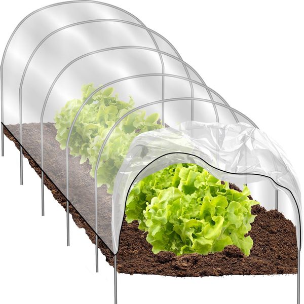 Gardlov Piccola Serra In Foglio 300X40X45 Cm - Tunnel In Foglio Protezione Uv - Struttura In Acciaio Resistente Alla Corrosione E Ai Danni - Serra In Foglio Resistente All'inverno 25382-image