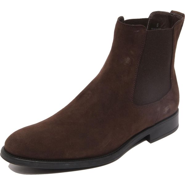 G2014 Polacchino Uomo Tod's Brown Stivaletto Suede Boot Shoe Man-image