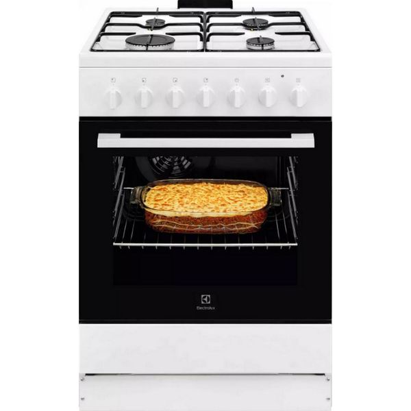 Cucina A Gas Da 57 Litri Con 4 Fuochi, Bianca Electrolux Lkk620010W-image