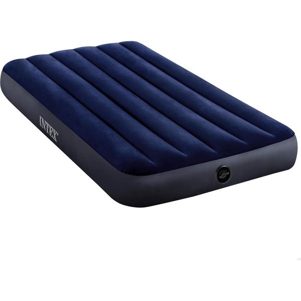 Materasso Gonfiabile Intex Classic Downy Twin Dura Beam 191×99×25Cm Blu-image