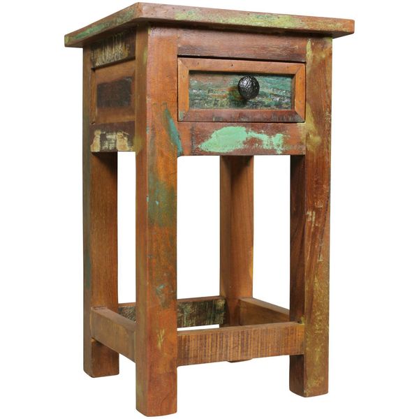 Wohnling WL5.069 Beistelltisch Kalkutta Braun 30 Cm X 30 Cm X 50 Cm-image