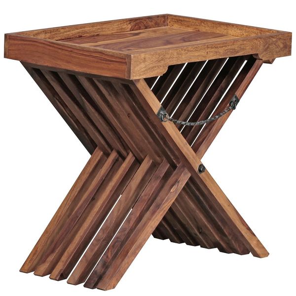 Wohnling WL1.737 Beistelltisch Mumbai Massiv-Holz Sheesham 40 Cm X 60 Cm X 57 Cm-image