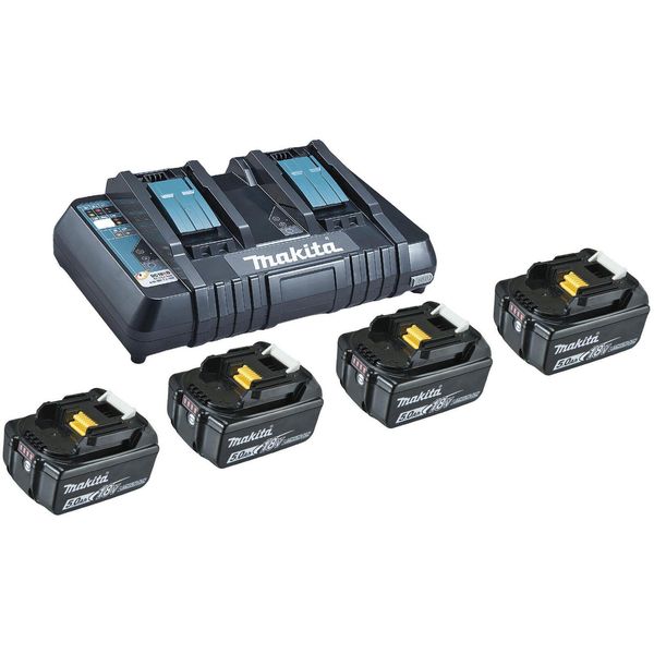 Power Source Kit 4X Akku BL1850B 18V 5,0 Ah, Doppel-SchnellladegeräT DC18RD-image