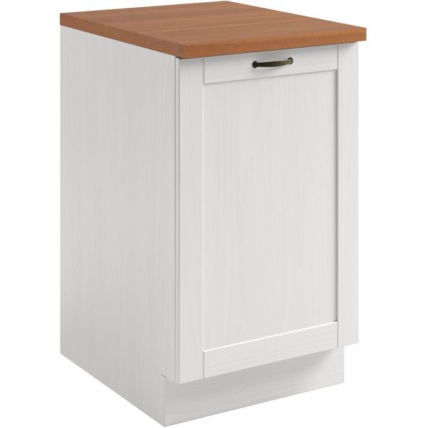 Unterschrank Home Affaire "Teramo", Weiß, Honig, B:50Cm H:85Cm T:60Cm, Massivholz, SchräNke, Unterschrank, Breite 50 Cm, 1 TüR, 1 Einlegeboden-image