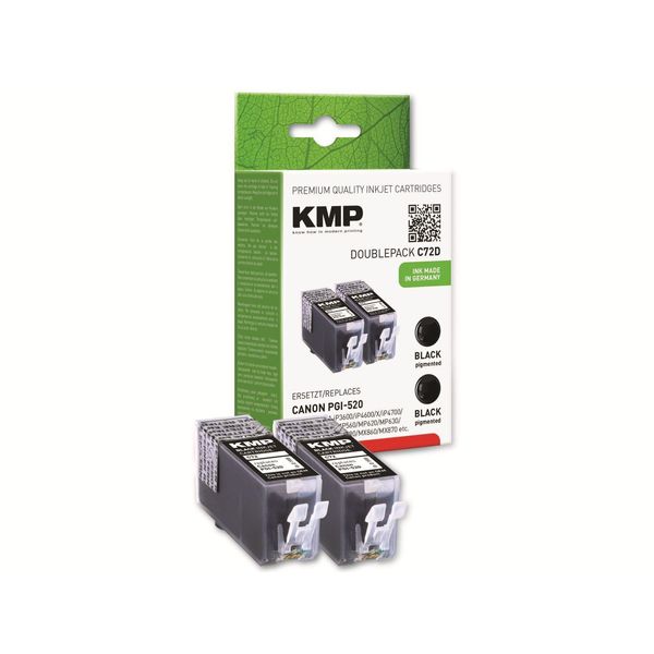 Kmp C72D - Inchiostro A Base Di Pigmento - Nero - Multi Pack - Canon Pixma Ip 3600 Canon Pixma Ip 4600 Canon Pixma Ip 4600 X Canon Pixma Ip 4700 Canon Pixma... - 2 Pezzo(I) - Stampa Inkjet-image