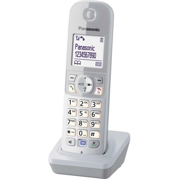 Panasonic KX-TGA681 - Microtelefono Cordless Con Identificativo Del Chiamante - Dect\Gap - Argento (KX-TGA681EXS)-image