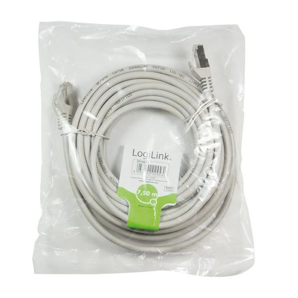 Logilink Professional CP1082D Cavo Patch Logilink, Cat. 5E, Sf/Utp, 7,5 M, Grigio-image