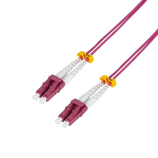 Logilink Cavo Patch Duplex In Fibra Ottica OM4 50/125µ Lc/Lc Speciale Viola 15 M-image