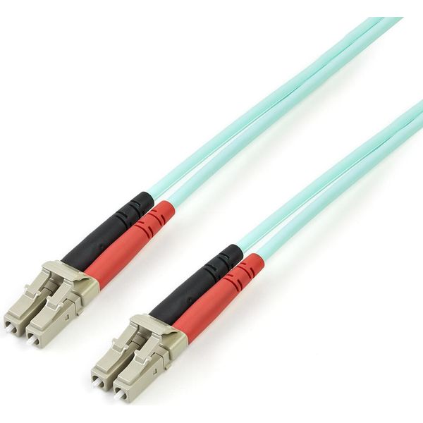 Startech.Com Cavo Patch Duplex Lszh Fibra Multimod. 50/125 2 M 10 Gb Aqua LC-LC-image