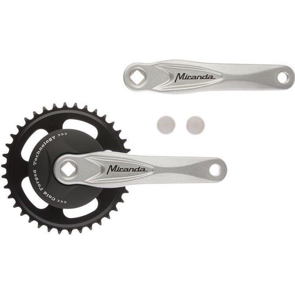 Miranda Crankkel Alfa 1 38T, Lunghezza Pedivelle 170 Mm Zilver, Alluminio, Senza Vibrazioni. Disco-image