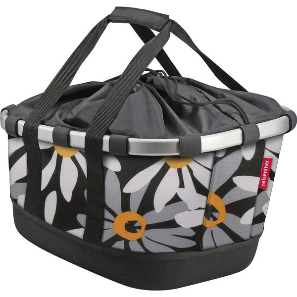 Klickfix City Bag Bikebasket Gt Margerite, 33X27X42 Cm, Per Racktime, Nero/Giallo/Granito-image