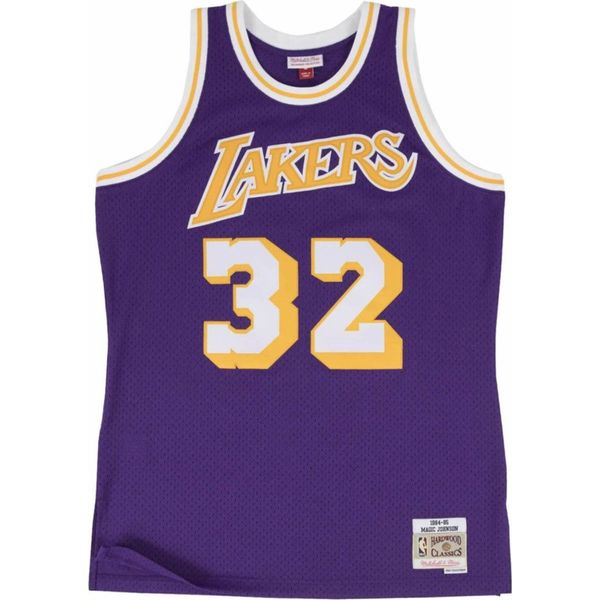 Mitchell & Ness Magliette Nba Los Angeles Lakers Swingman Jersey Magic Johnson, SMJYGS18176LALPURP84EJH, Taglia: 198-image