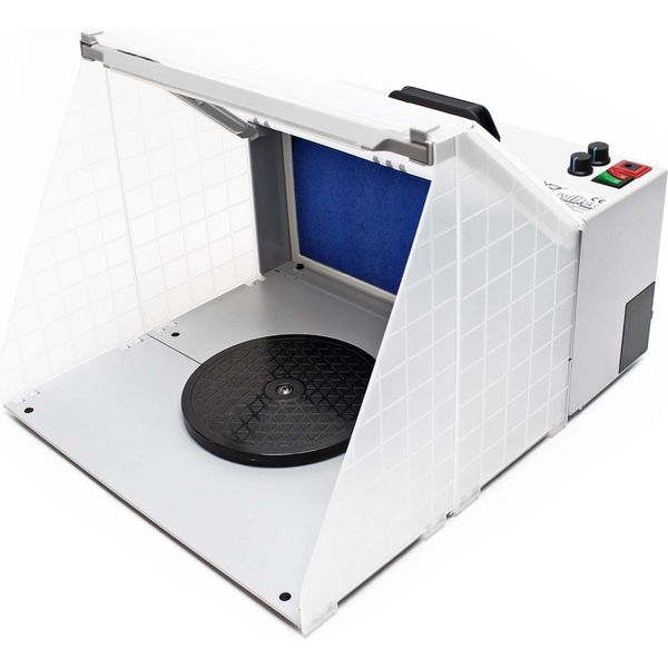 Sistema Di Aspirazione Per Aerografo Wiltec 4 M³/Min, Per L'aspirazione Di Nebbie Di Vernice, Con Illuminazione A Led, Comando Rotativo, Regolabile, Cabina Di Verniciatura Per Lavori Ad Aerografo-image