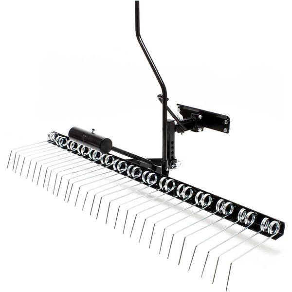 Arieggiatore Wiltec Da 120 Cm Per Rasaerba, Arieggiatore Con Molle In Acciaio Per Trattorini, Arieggiatore Per Arieggiare Il Prato E Come Rimuovi Muschio-image