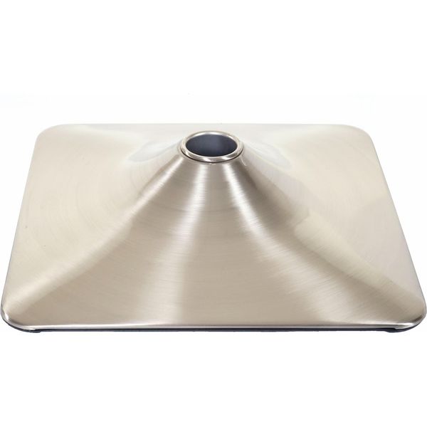 Piastra Di Appoggio Piastra Di Appoggio Per Sgabello Da Bar Sgabello Da Bar Sedia Girevole Sedia Da Pranzo, Rettangolare Metallo Spazzolato Ø 37,5 Cm-image