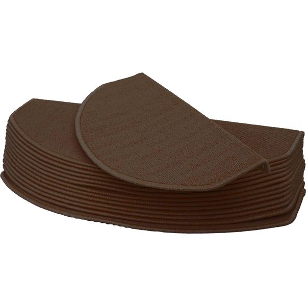 Set Di 15 Tappetini Per Scale HWC-G49, Tappeto Per Scale, Set Di Tappetini Di Protezione Per Scale, 65X25Cm ~ Semitondo, Marrone-image