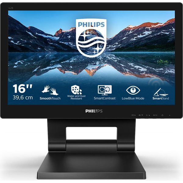 Philips 162B9T/00 Monitor Per Computer 39,6 Cm (15,6") 1366 X 768 Pixel Hd Lcd Touchscreen Nero"-image