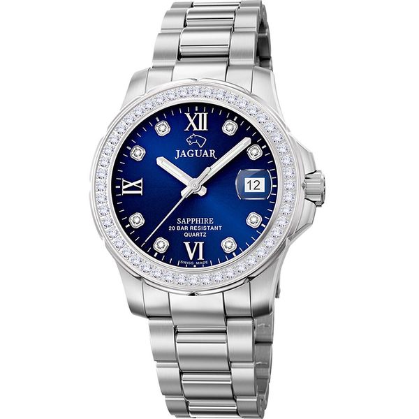 Jaguar J892/3 Executive Dame Orologio Da Donna In Acciaio Inossidabile Con Data Argento-image