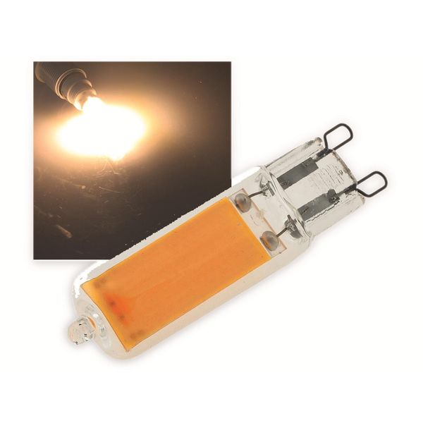 Led Base G9, 4W, 500Lm 330°, 230V, 3000K / Bianco Caldo, Vetro-image
