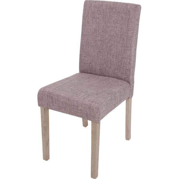 Sedia Da Pranzo Littau, Sedia Da Cucina Sedia, Tessuto/Tessuto Certificato Mvg ~ Grigio, Gambe Marroni-image