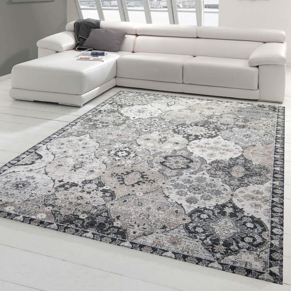 Tappeto Orientale Tappeto Da Salotto Per Esterni In Grigio Dimensioni - 120 X 170 Cm-image