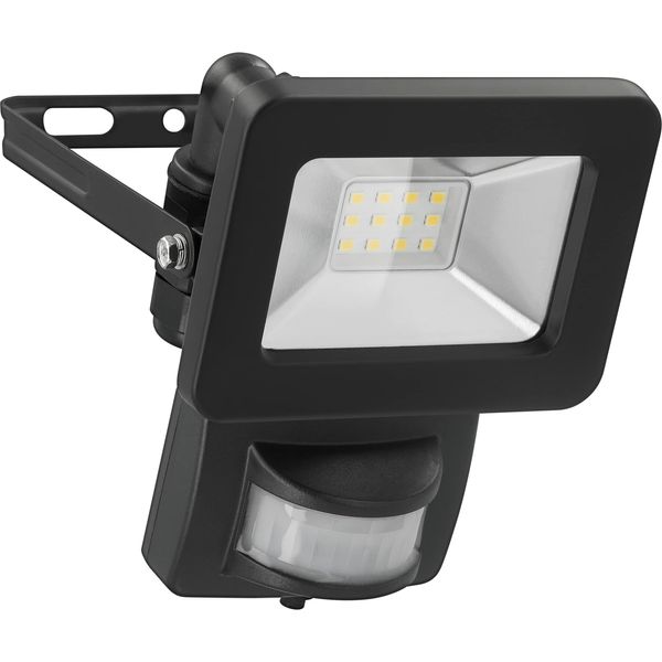 Goobay Faretto Led Per Esterni, 10 W, Con Rilevatore Di Movimento Con 850 Lm, Luce Bianca Neutra 4000 K, Sensore Pir E Pressacavo M16 Nero-image