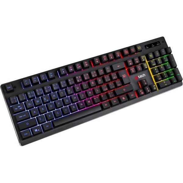 C-TECH Iris/Usb Senza Fili/Disposizione Cz-Sk/Nero-image