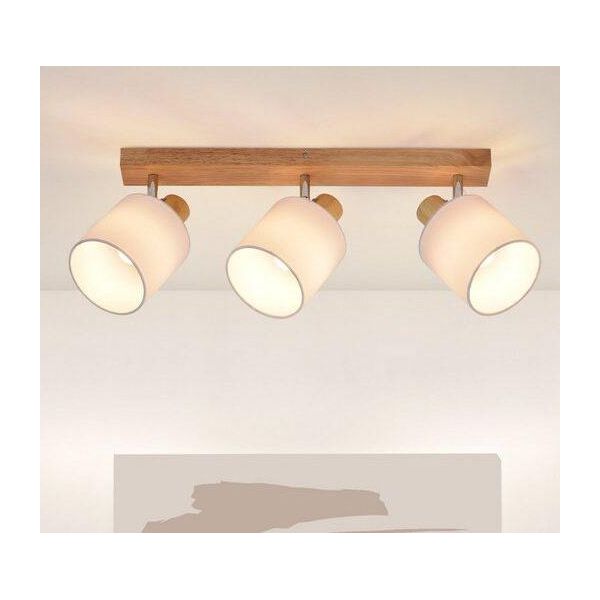 Zmh Plafoniera 3 Fiamme Nera - Faretto Da Soffitto Vintage Faretto Da Soffitto Led Faretto Da Parete Orientabile 350° E14 (Senza Lampadina)-image