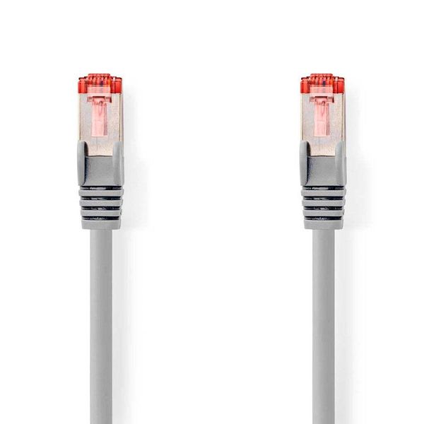 Cavo Di Rete CAT6 | RJ45 Maschio | RJ45 Maschio | S/Ftp | 1,00 | Rotondo | Lszh | Grigio | Etichetta-image