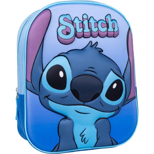 Zaino Scuola 3D Stitch Blue 25 X 31 X 10 Cm-image