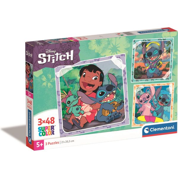 Clementoni Puzzle Disney Stitch 3X48 ElementóW - Oryginalny Produkt Oficjalny-image
