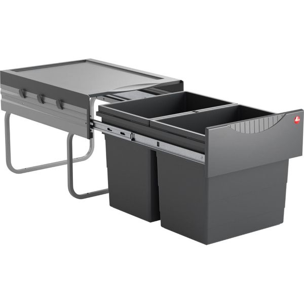 Cestino Hailo 3641521 Tandem Salvaspazio 2X 18 Litri Grigio Scuro-image