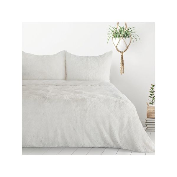 Eurofirany Biancheria Da Letto 220X200 Tiffany Crema Con Texture Pelliccia D91-image