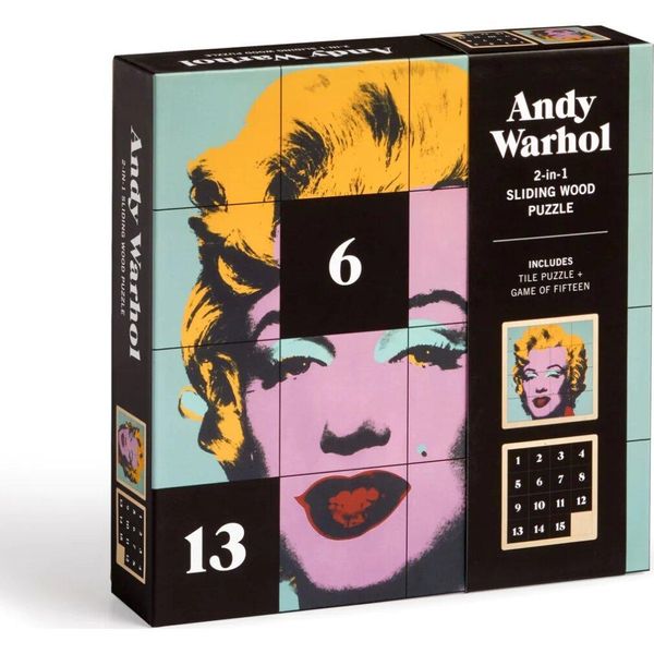 Galison Puzzle Scorrevole In Legno Andy Warhol: Marilyn 2In1 ( 16 Pezzi)-image