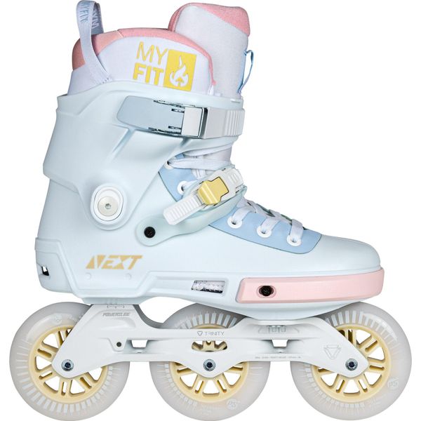 Powerslide Next Pastel 100 Urban Inline Skate, 3 Ruote, Abec 9, Modellabile A Caldo, Per Uomo E Donna-image