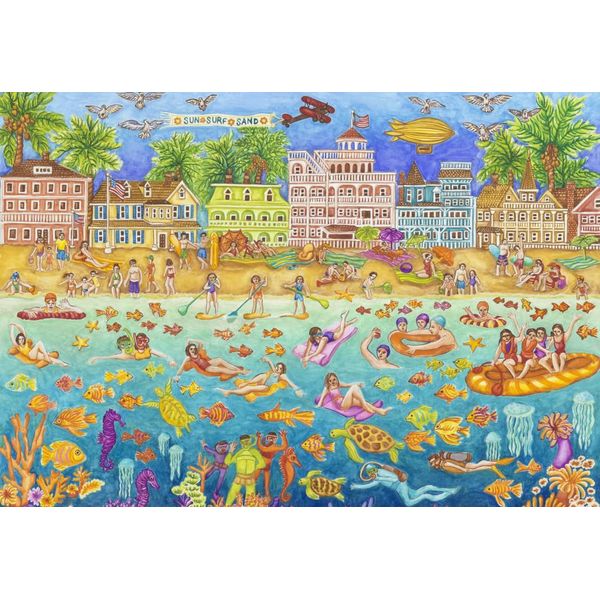 Puzzle Grafico Tropical Swim Party - 1000 Pezzi Puzzlepaß-image