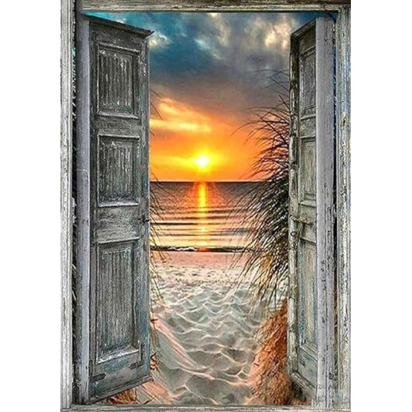 Norimpex Quadro Diamante Vista Spiaggia 30X40Cm-image