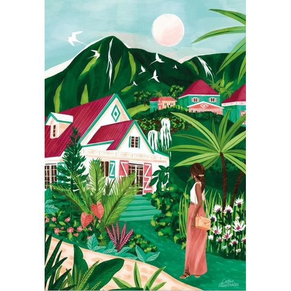 Pezzi E Pace Puzzle Villaggio Creolo - 1000 Teile Buntes Spiel-image