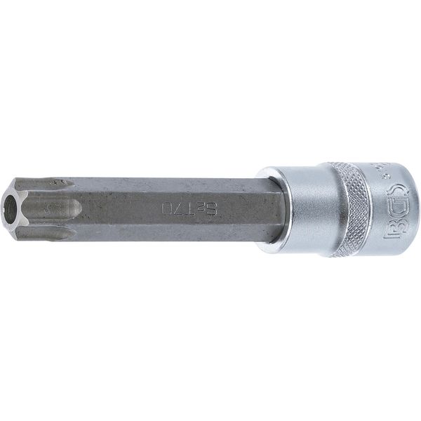 Inserto Per Bit | Lunghezza 110 Mm | Azionamento Quadrato 12,5 Mm (1/2") | Profilo A T (Per Torx) Con Foro T70"-image