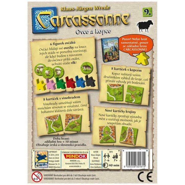 Mindok Carcassonne: Pecore E Colline (9A Espansione)-image