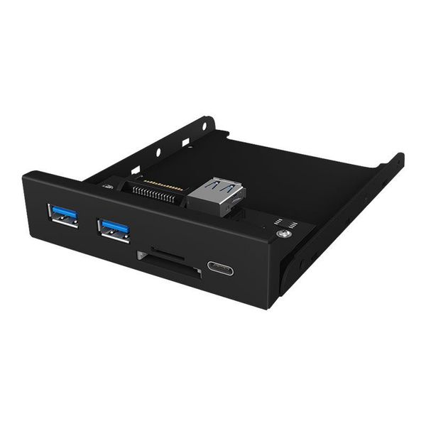 Icy Box Ib-Hub1417-I3 - Hub - 2 X Superspeed Usb 3.0 + 1 X USB-C - Adatto Per Il Montaggio Ad Incasso (IB-HUB1417-I3)-image