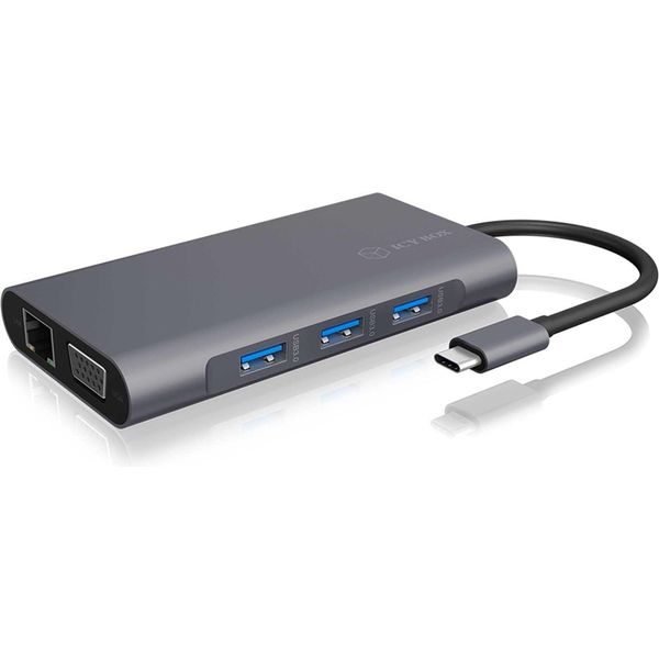 Icy Box IB-DK4040-CPD Usb Type-C™ Dockingstation With Two Video Interfaces Raidsonic-image