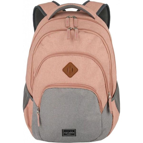 Travelite Zaino Per Il Tempo Libero Zaino Con Scomparto Per Laptop Basic Melange Backpack 22L Rose / Grey Rosa Grigio-image