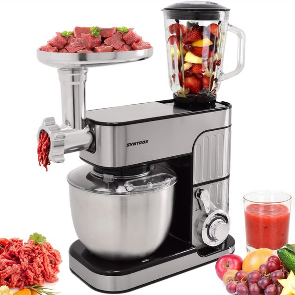 Robot Da Cucina Zosma Da 5,5 Litri Con Tritatutto | Mixer | Impastatrice-image