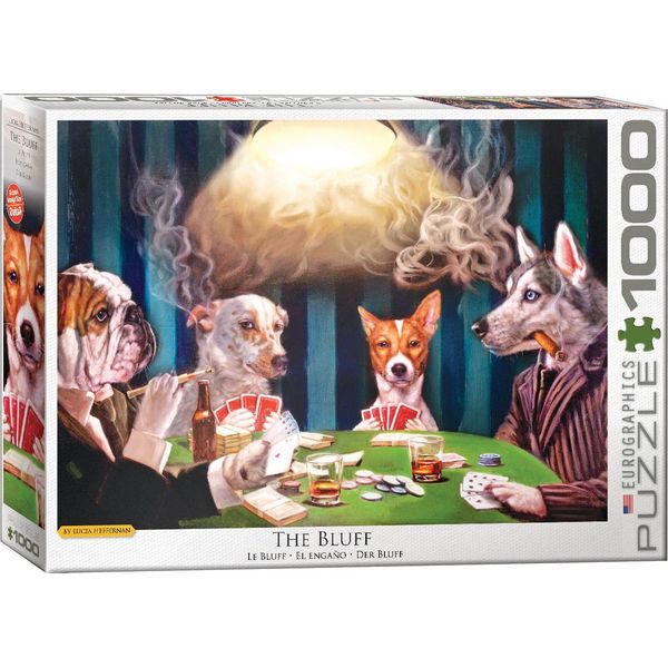 Puzzle Da 1000 Pezzi - Puzzle - The Bluff - Dogs Di Lucia Heffernan + Set Di 3 Accessori Per Puzzle-image