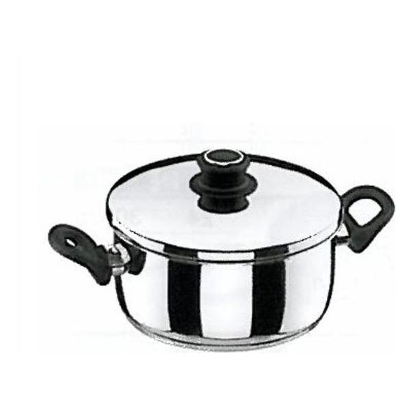 Casseruola In Acciaio Inox Da 26 Cm + Coperchio Lacor 85026-image